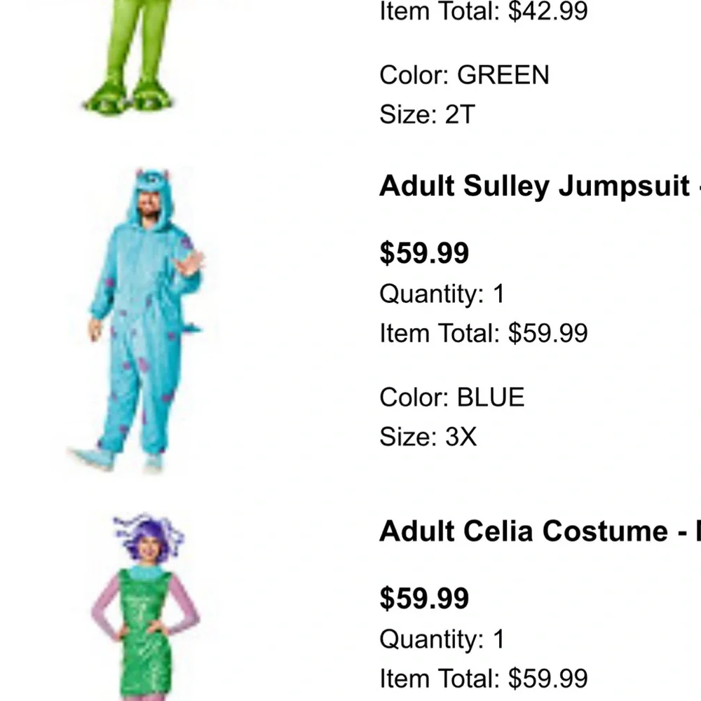 Spirit Monsters Sulley Plush Jumpsuit - Blue and Purple - Picture 4 of 4